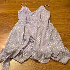 lavender polka dot dress size s